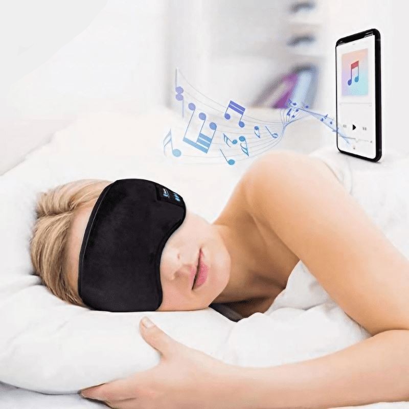 Tapa Olho para Dormir com Fone de Ouvido Integrado - Relaxante